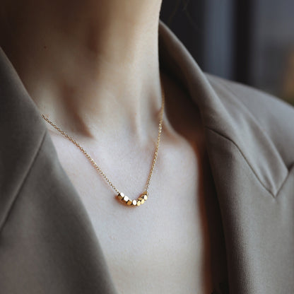 Small Cubes Chain Necklace