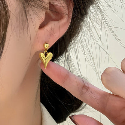 Small Heart Drop Earring