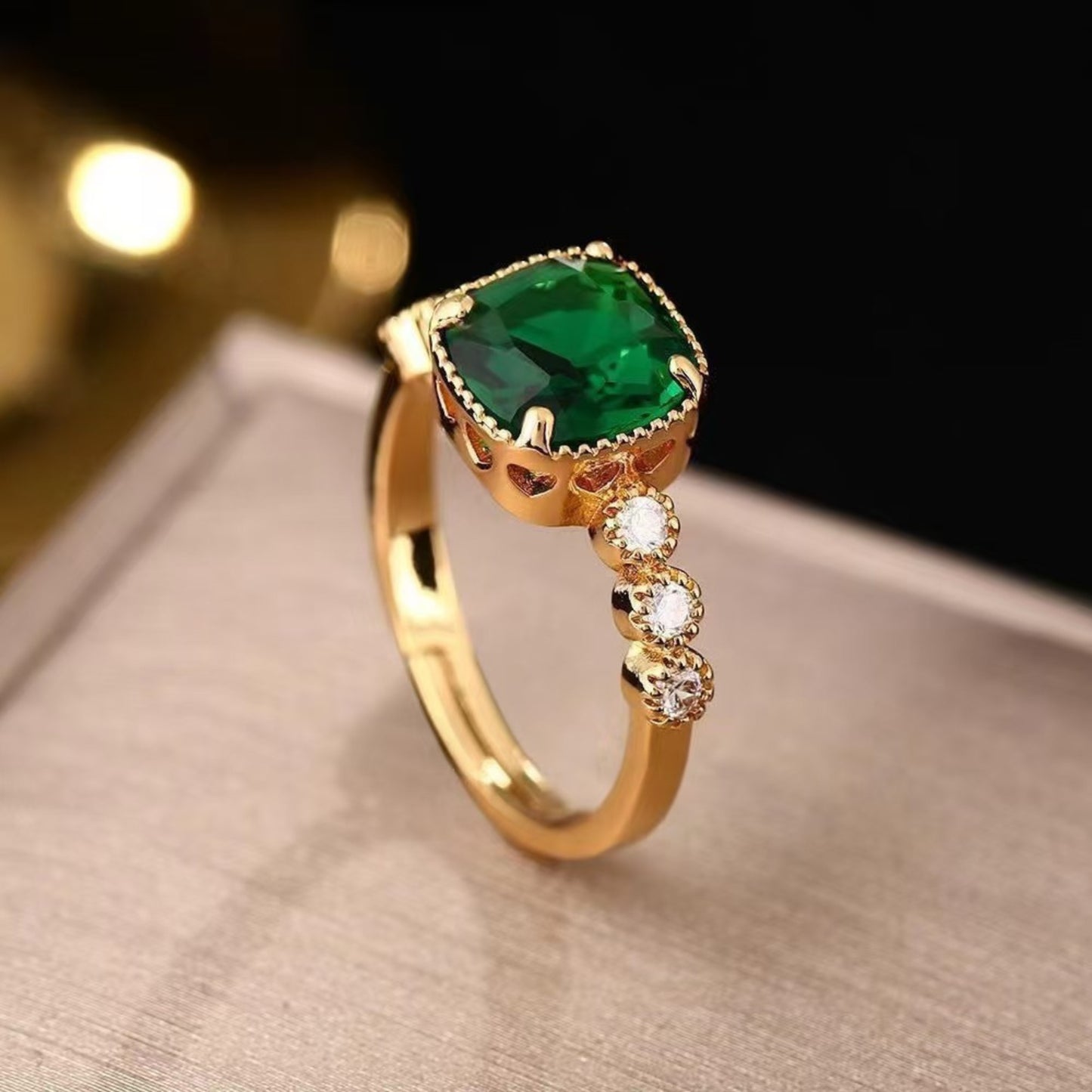 Emerald Diamond Ring