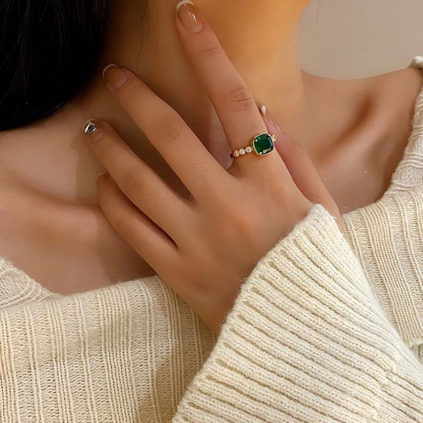 Emerald Diamond Ring