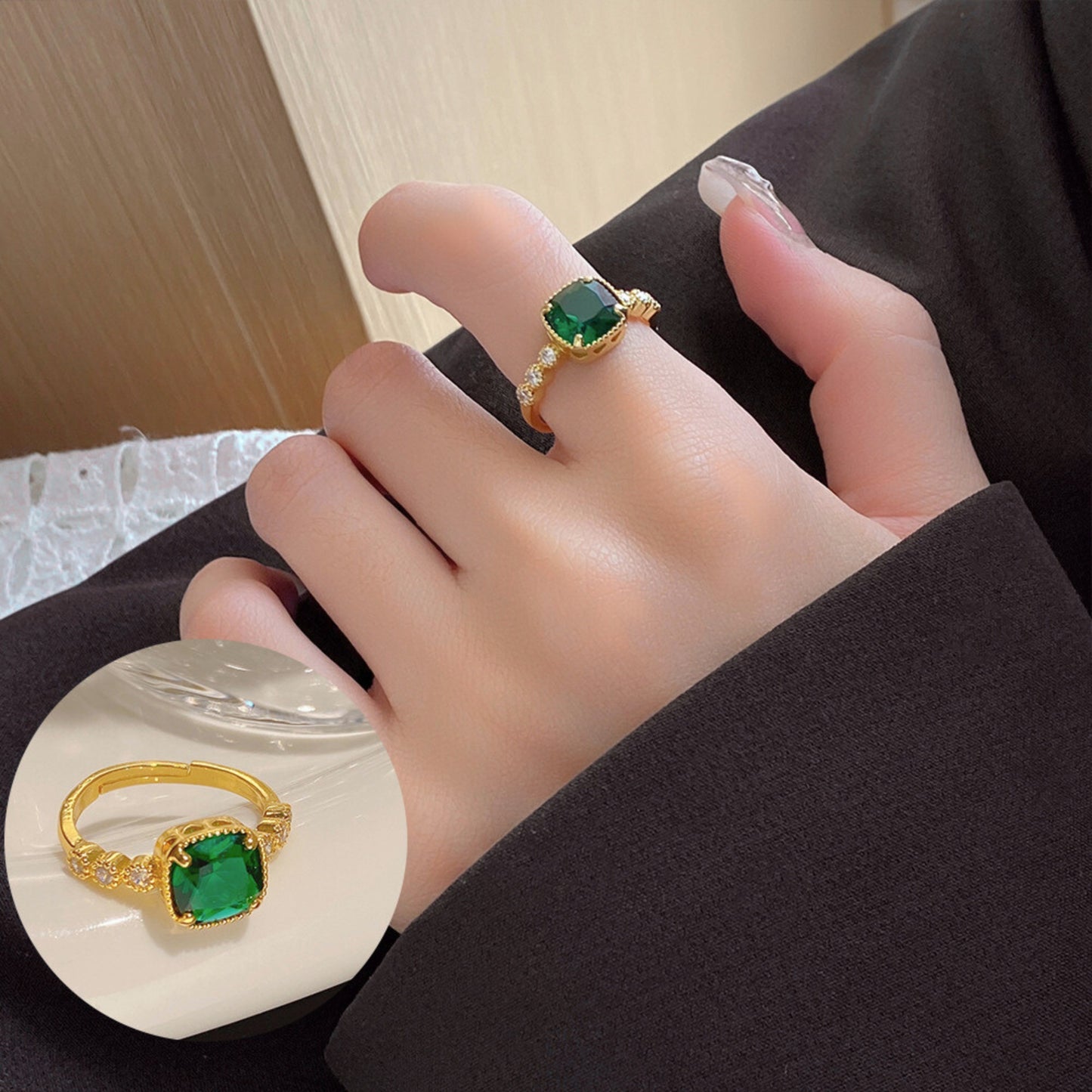 Emerald Diamond Ring