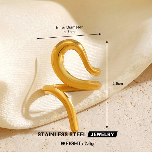 MONOZO 18k Gold plated Ring for Women | Anti Tarnish Stainless Steel Adjustable Finger Ring for Girls | High Quality non faded Ring | Girl Fashion Jewellery