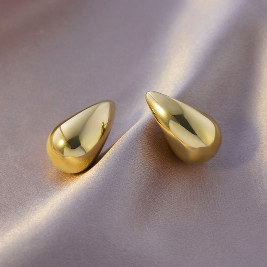 MONOZO Elegant Stainless Steel Women's Earrings—Latest Fashion 18k Gold Plated Anti Tarnish Stud Earring for Girl