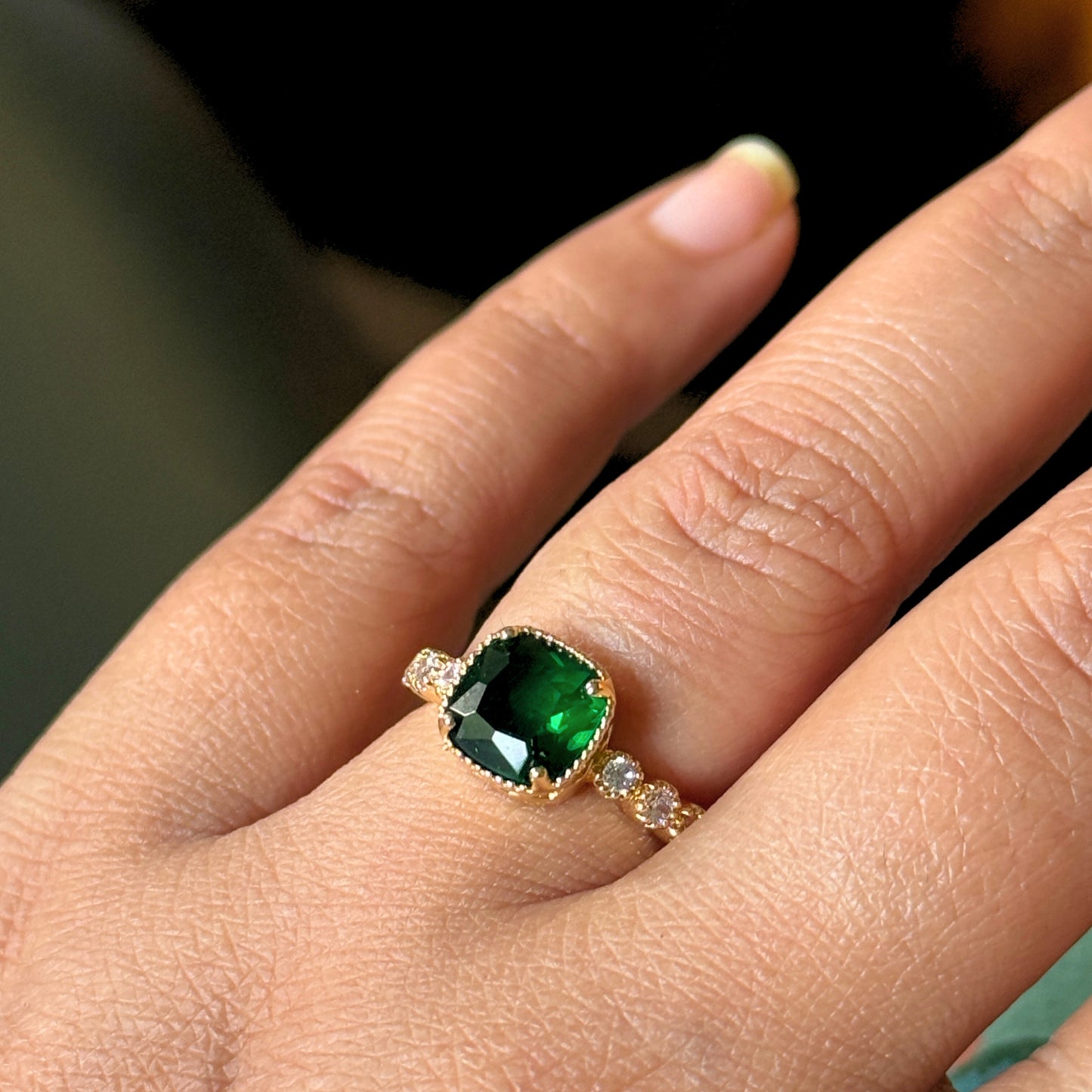 Emerald Diamond Ring