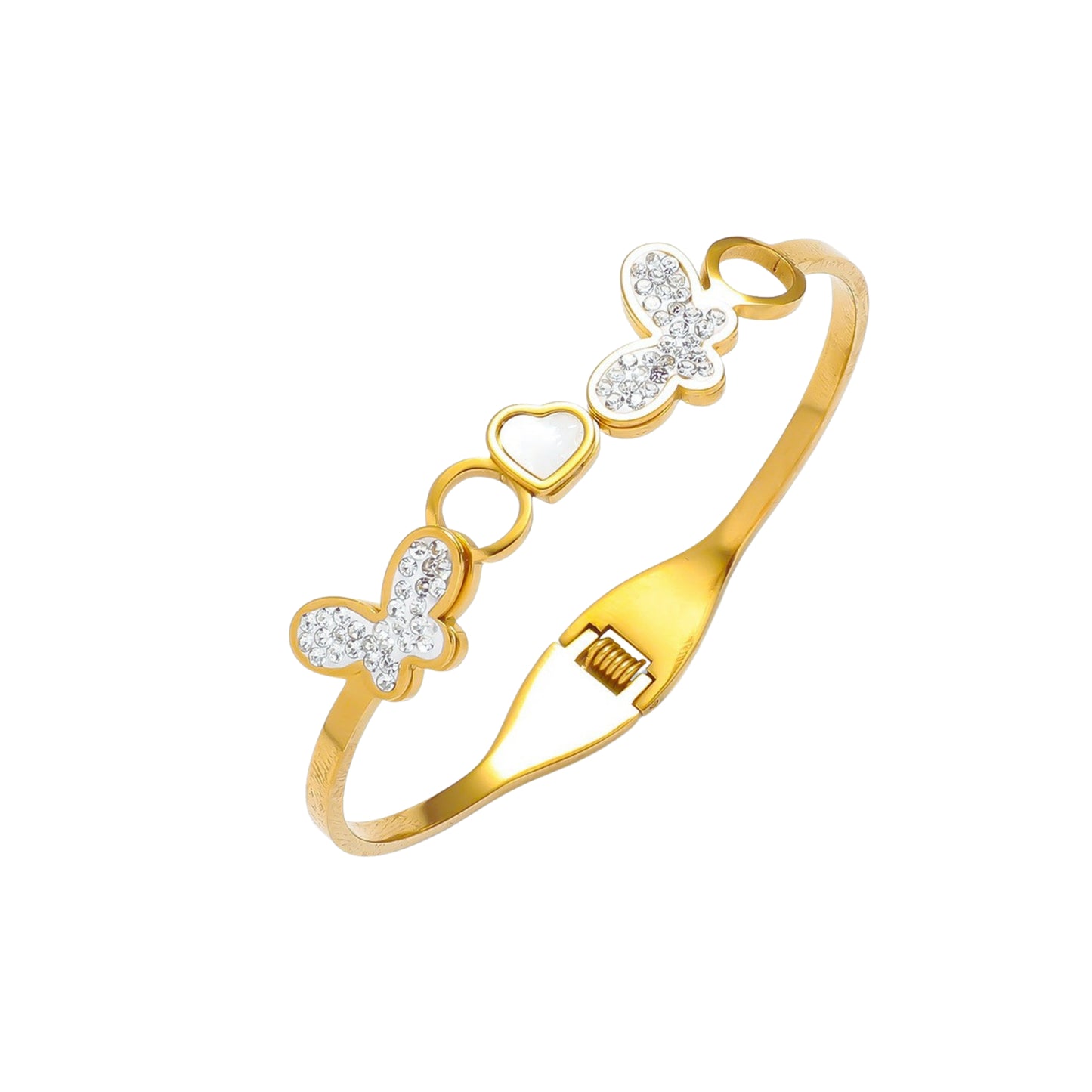 Butterfly Heart Solitaire Bracelet