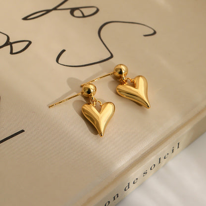 Small Heart Drop Earring