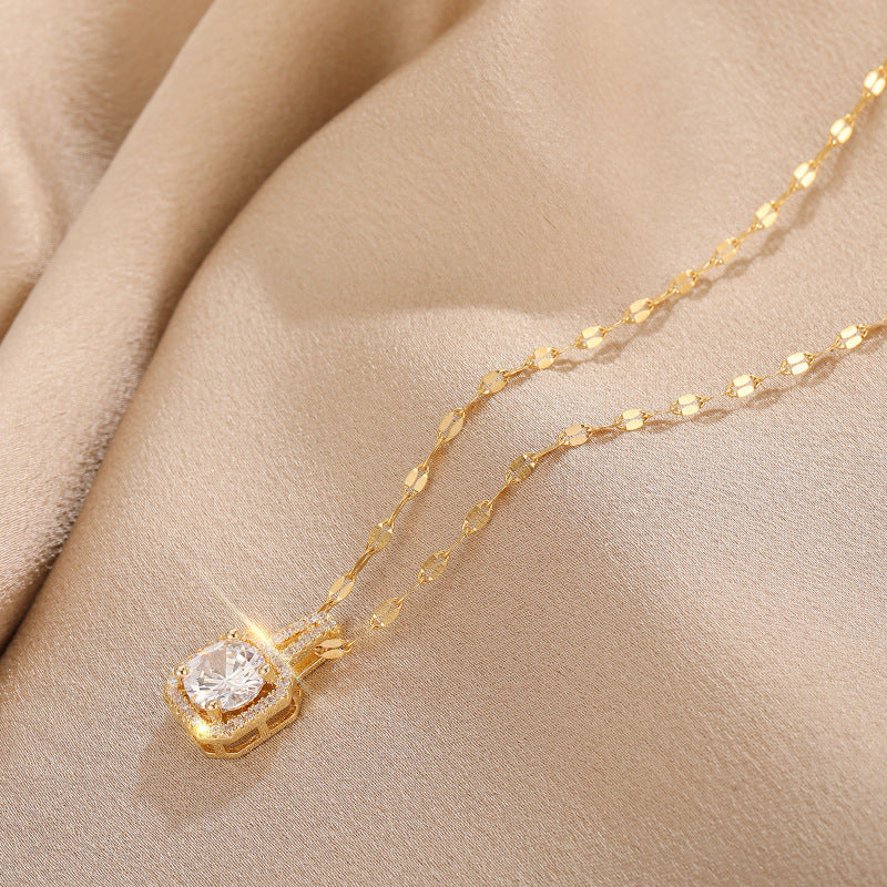 MONOZO pendant necklace chain for women girls Love anti tarnish stainless steel 18k gold plated stylish Neck Chain | Modern Design | Birthday Anniversary Gift Valentine Accessories