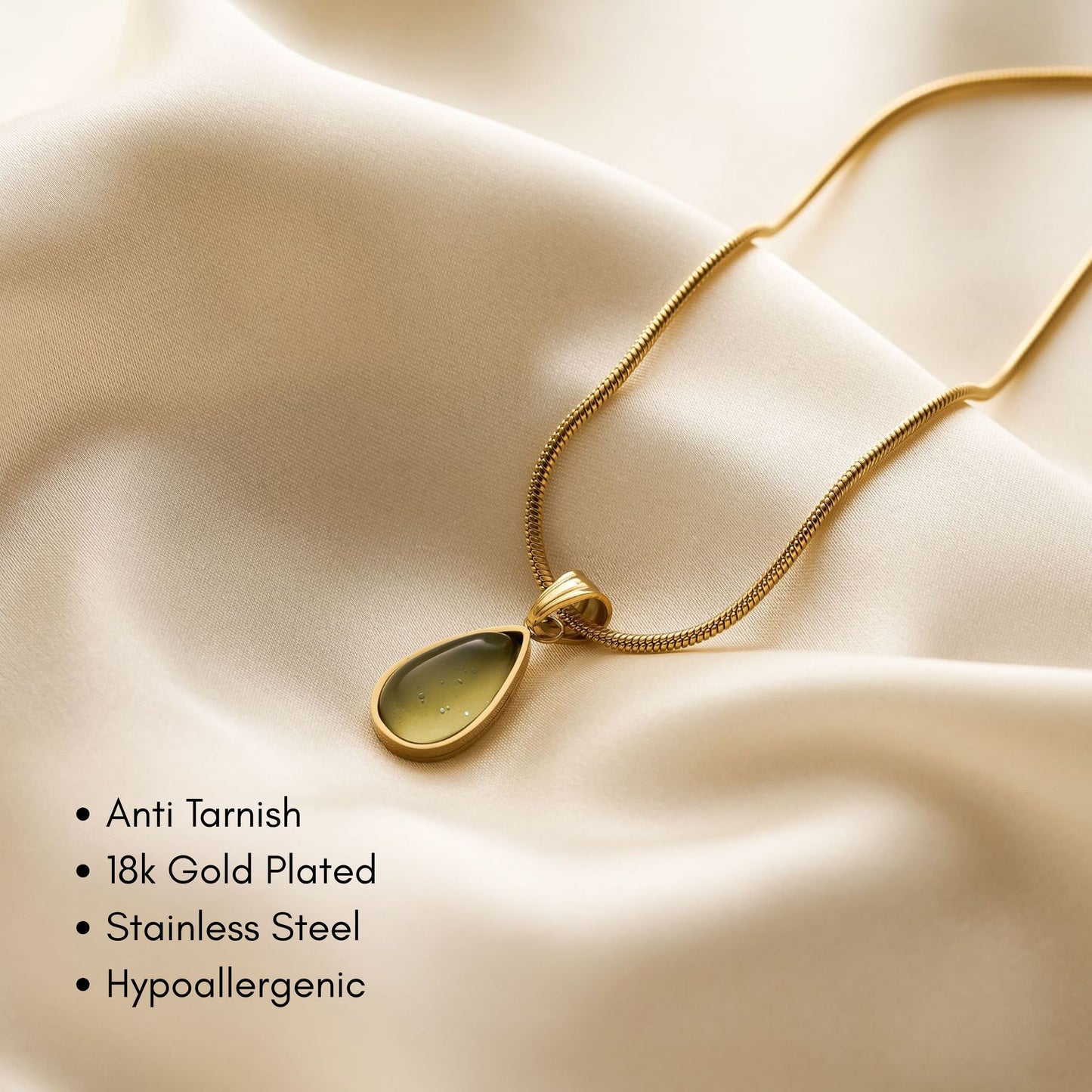 Lucky Droplet Pendant Necklace (Blue/Green)