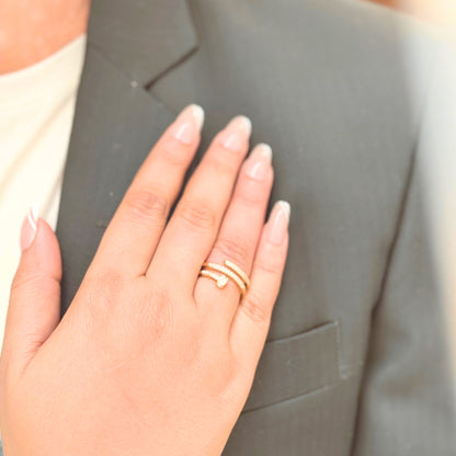 Nail Solitaire Ring