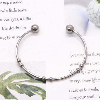 Minimal Beaded Cuff Bracelet (Gold/Silver)
