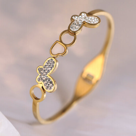 Butterfly Heart Solitaire Bracelet