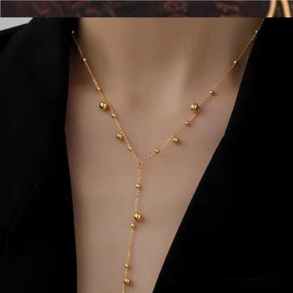 Women's Long Bead Chain Necklace