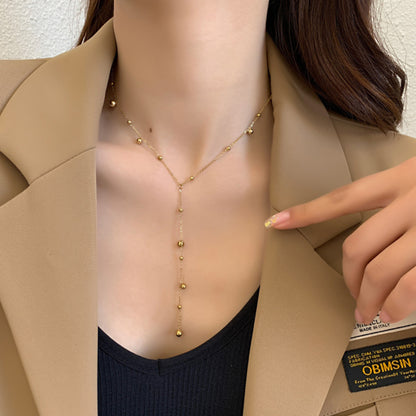 Women's Long Bead Chain Necklace