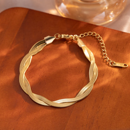 Elegant Cross Chain Bracelet (Gold/Silver)
