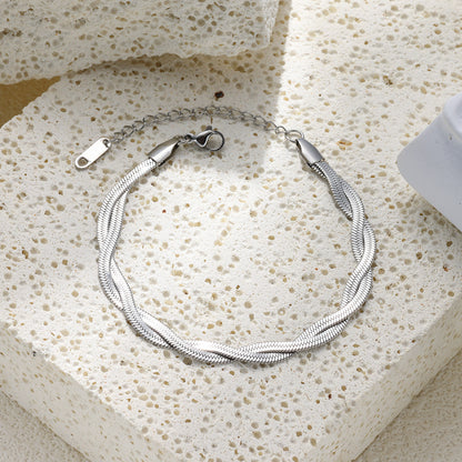 Elegant Cross Chain Bracelet (Gold/Silver)