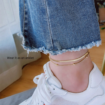 2 Layer Bead Chain Bracelet