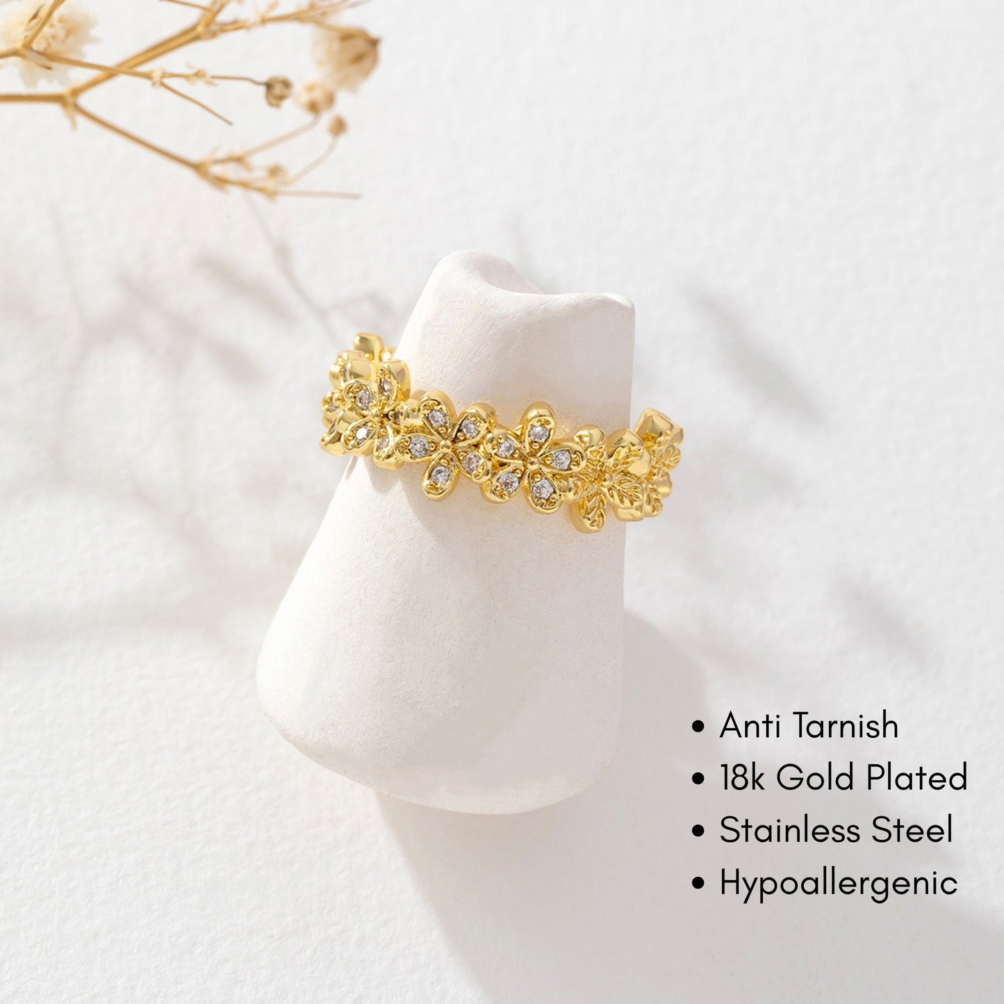 Daisy Flower Diamond Ring