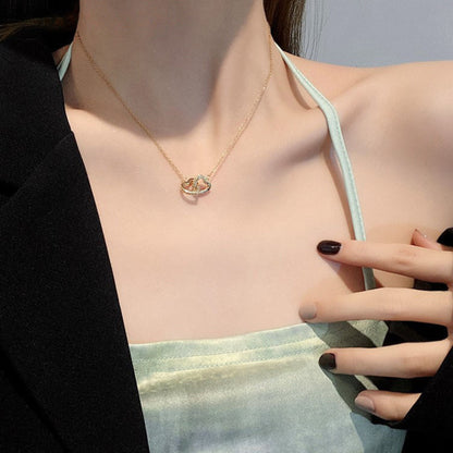 Dual Love Heart Pendant Necklace
