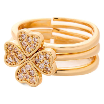 3 in 1 Solitaire Heart Ring