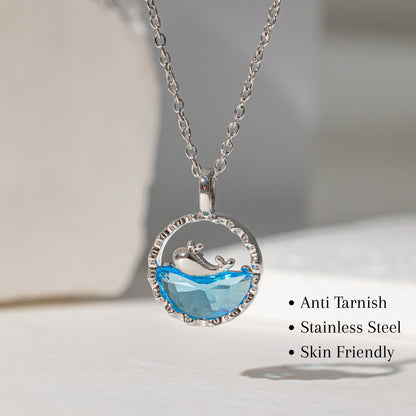 Trendy Whale Pendant Necklace (Gold/Silver)