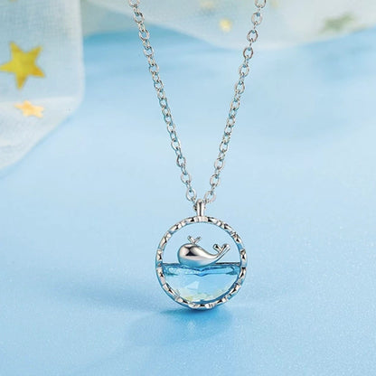 Trendy Whale Pendant Necklace (Gold/Silver)