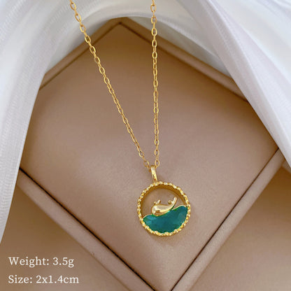 Trendy Whale Pendant Necklace (Gold/Silver)
