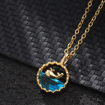 Trendy Whale Pendant Necklace (Gold/Silver)
