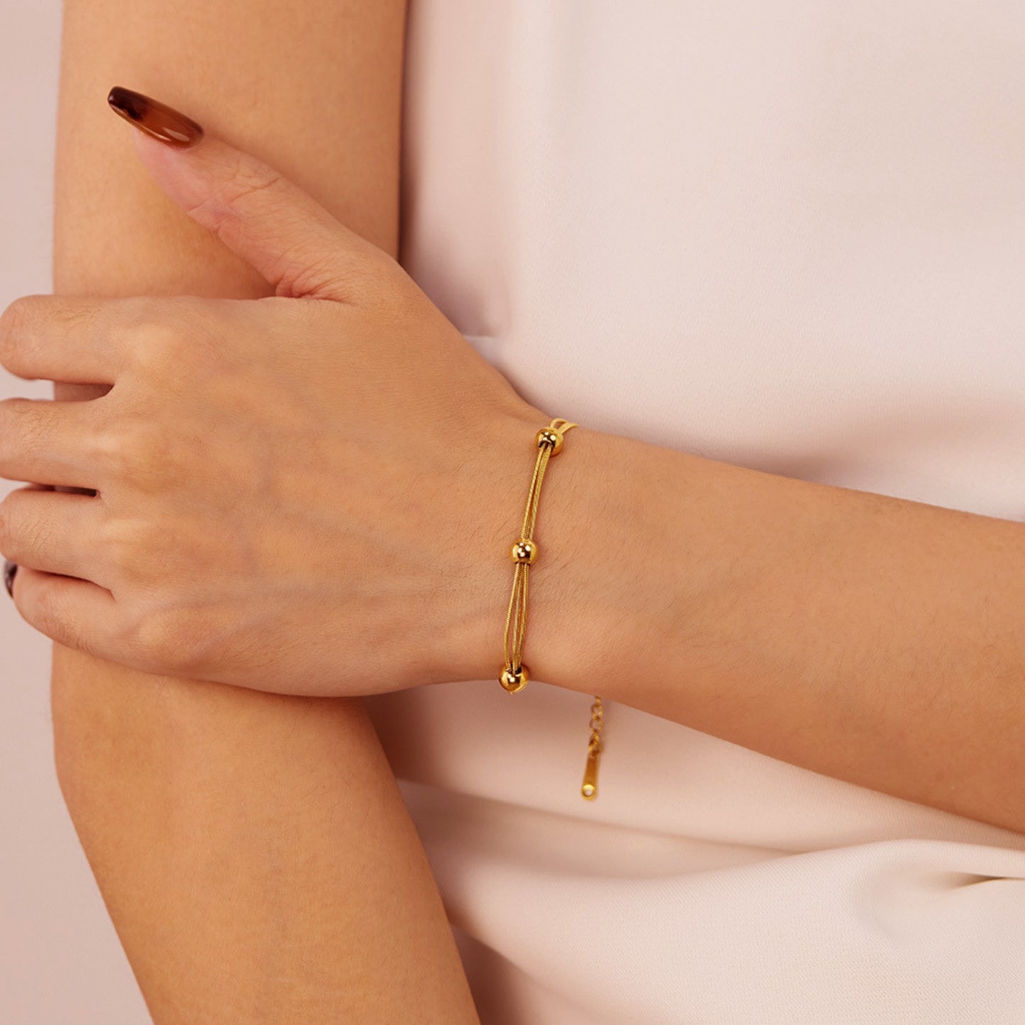 Triple Layer Bead Chain Bracelet (Gold/Silver)