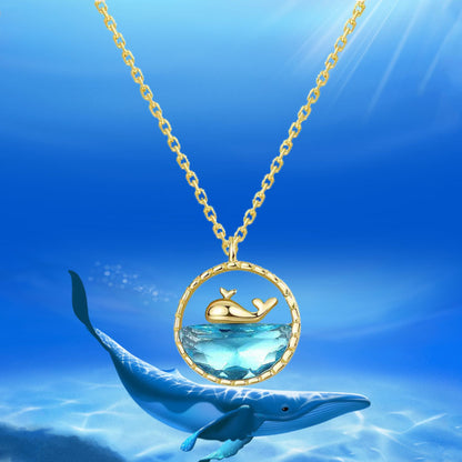 Trendy Whale Pendant Necklace (Gold/Silver)