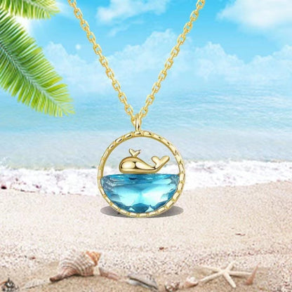 Trendy Whale Pendant Necklace (Gold/Silver)
