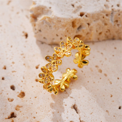Daisy Flower Diamond Ring