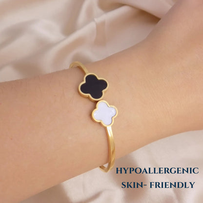 Clover Cuff Bracelet (Gold/Silver)