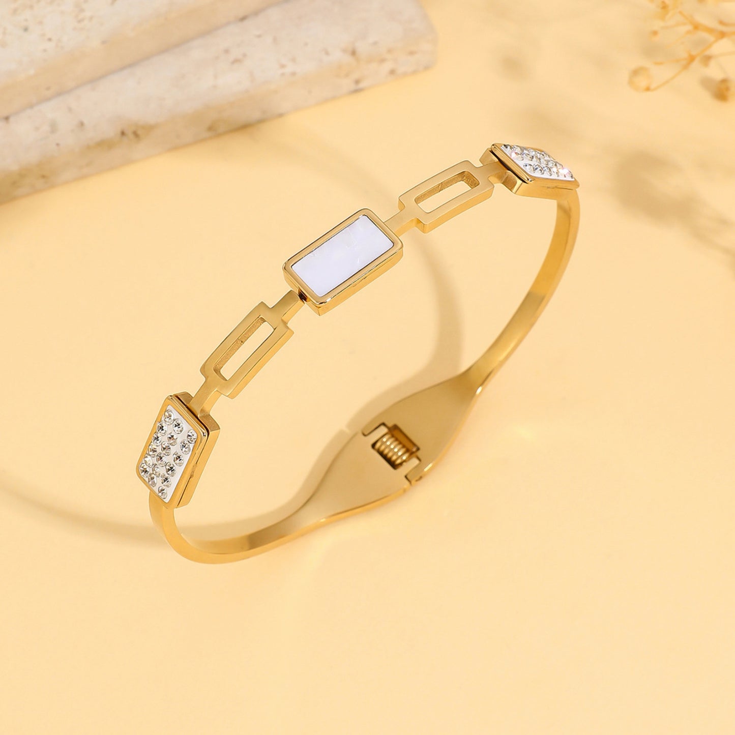 White Stone Diamond Bracelet