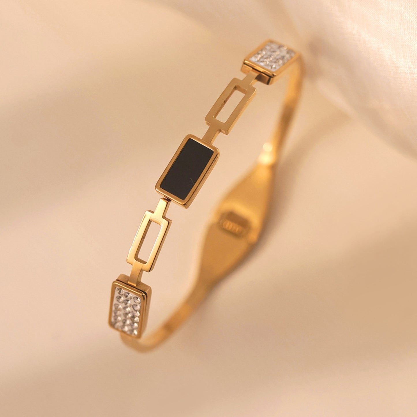 Black Stone Diamond Bracelet