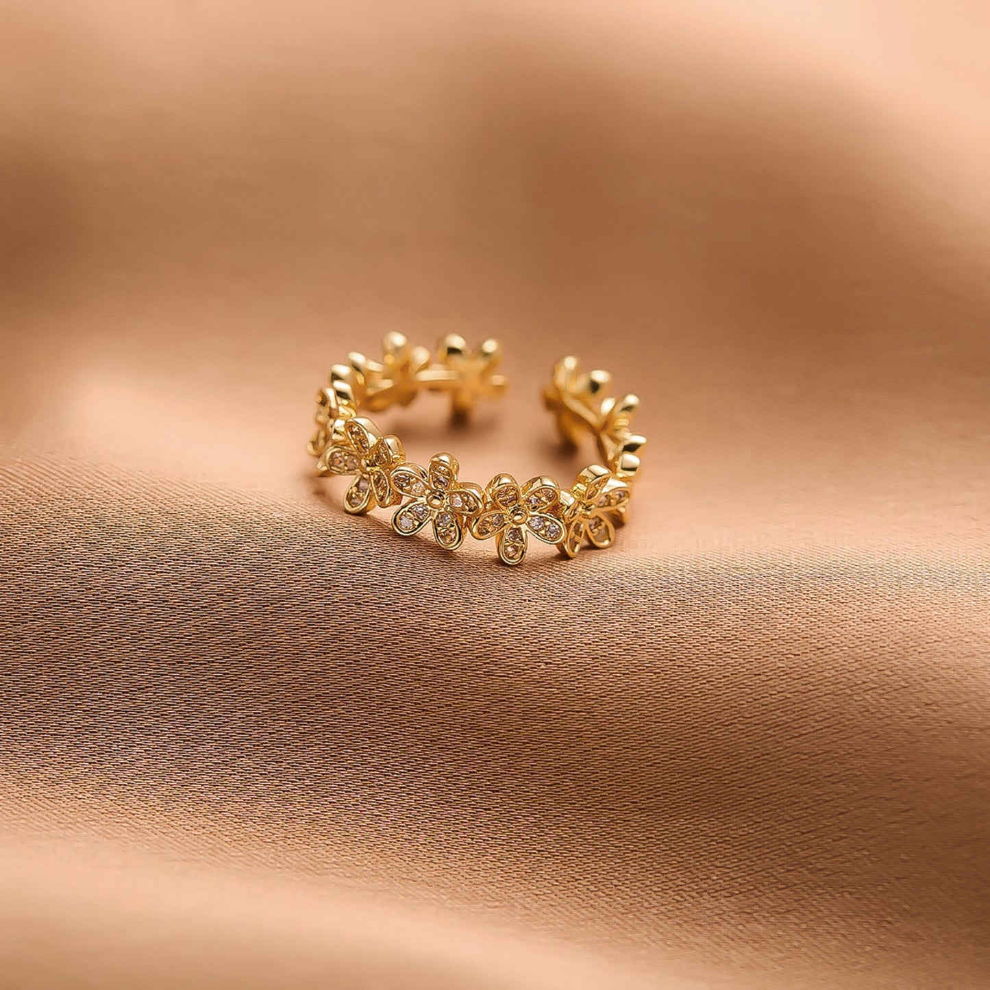 Daisy Flower Diamond Ring