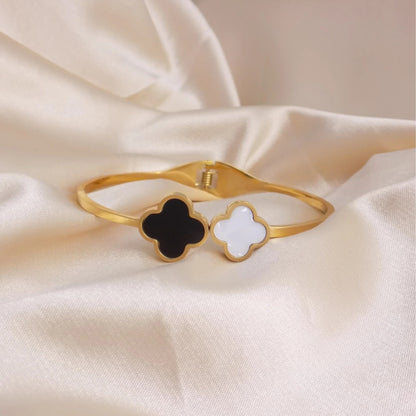 Clover Cuff Bracelet (Gold/Silver)