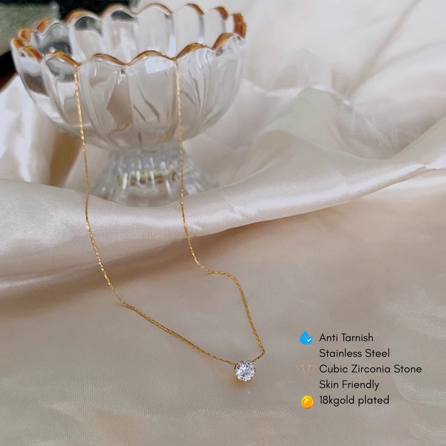 Diamond Solitaire Necklace