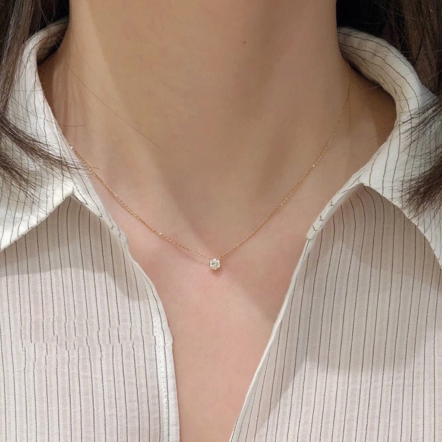 Diamond Solitaire Necklace