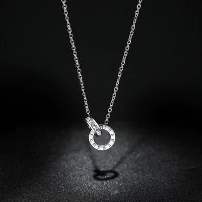 Roman Numeral Pendant Necklace (Gold/Silver/Rose Gold)