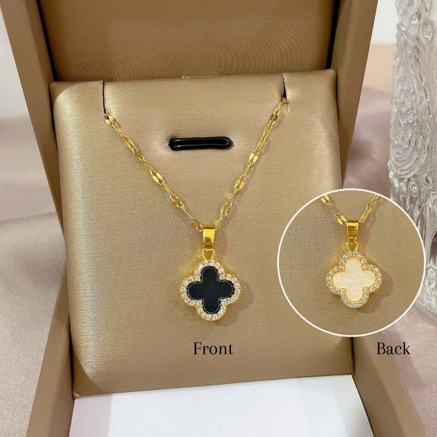 MONOZO pendant necklace chain for women girls Love anti tarnish stainless steel 18k gold plated stylish Neck Chain | Modern Design | Birthday Anniversary Gift Valentine Accessorie