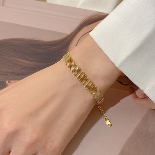 MONOZO Anti Tarnish Bracelet for Women Stylish | Stainless Steel Bracelet for Woman | Western Chain Bracelet Girl Accessories | 18k Gold plated bracelet MONOZO Anti Tarnish Bracelet for Women Stylish