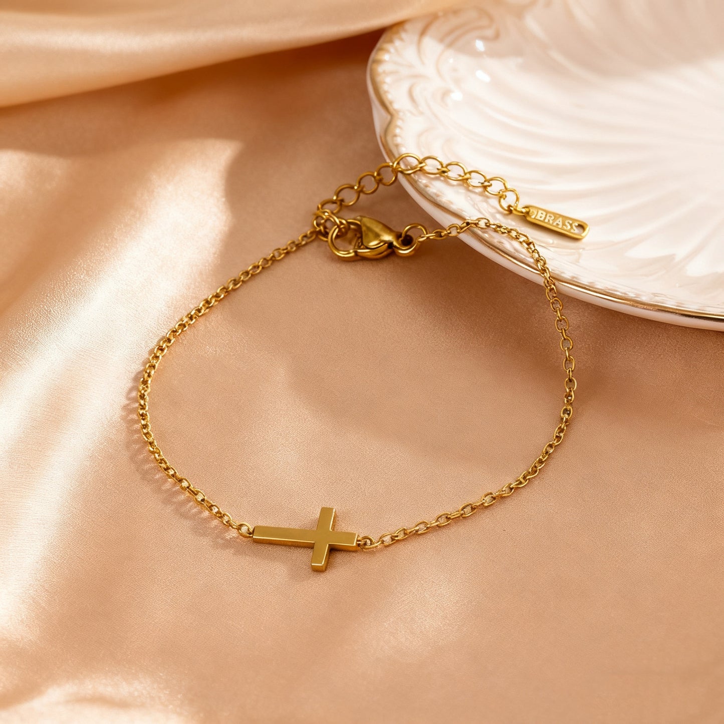 Side Cross Chain Bracelet