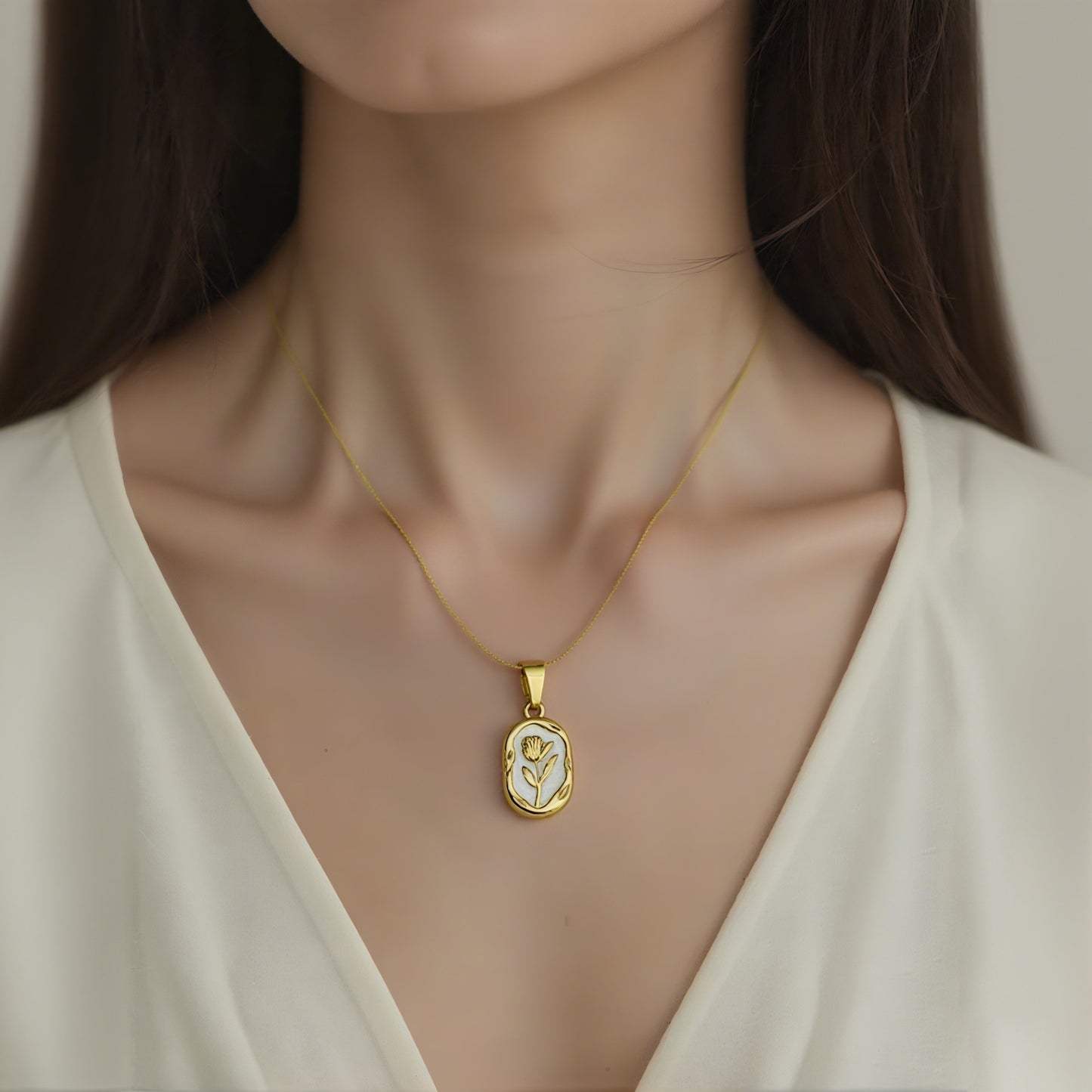 Women's Rose Pendant Necklace