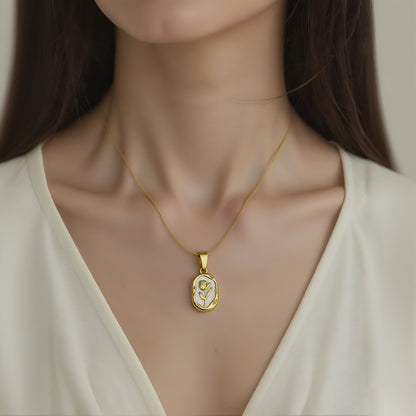 Women's Rose Pendant Necklace