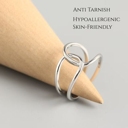Cross Connected Ring (Golden/Silver)