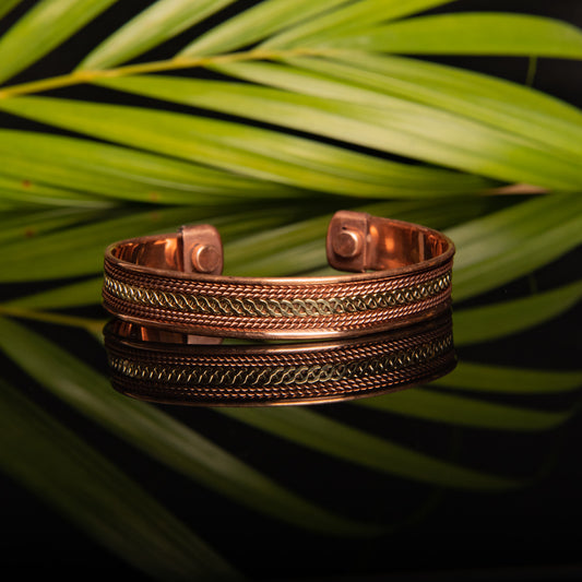 Magnetic Copper Bracelet|Copper Cuff Bracelet|Copper Bracelet for Men and Women| 2 Magnet Kada