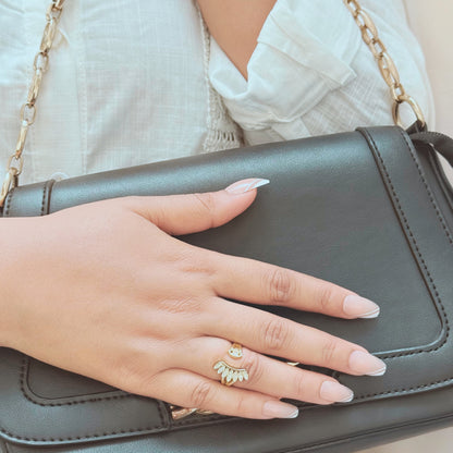 Feather Diamond Ring