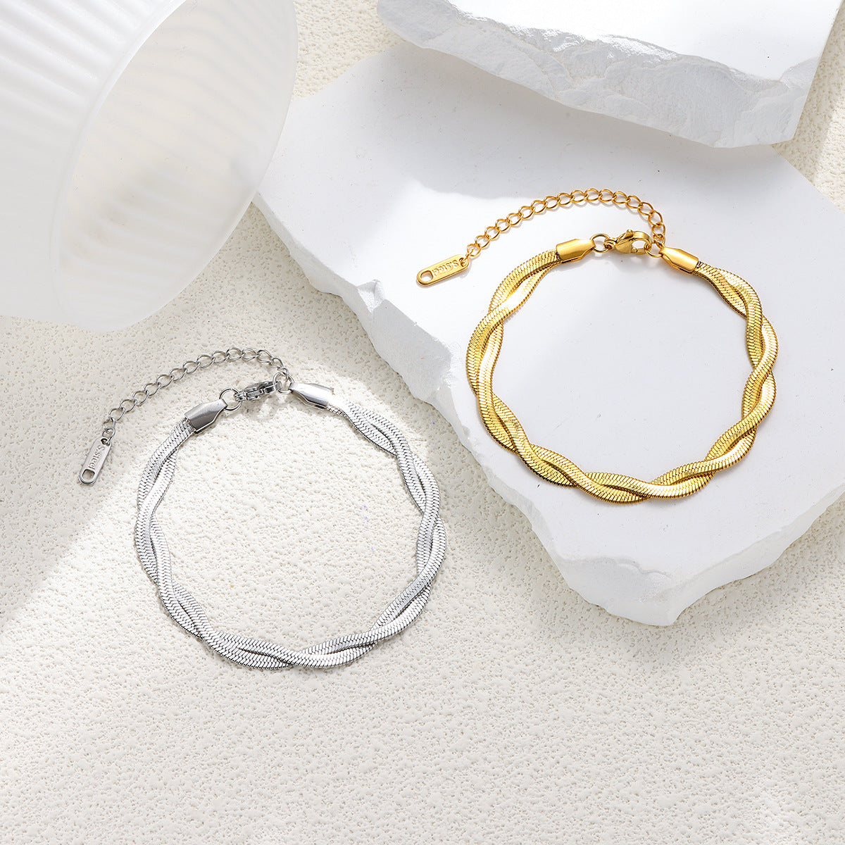 Elegant Cross Chain Bracelet (Gold/Silver)