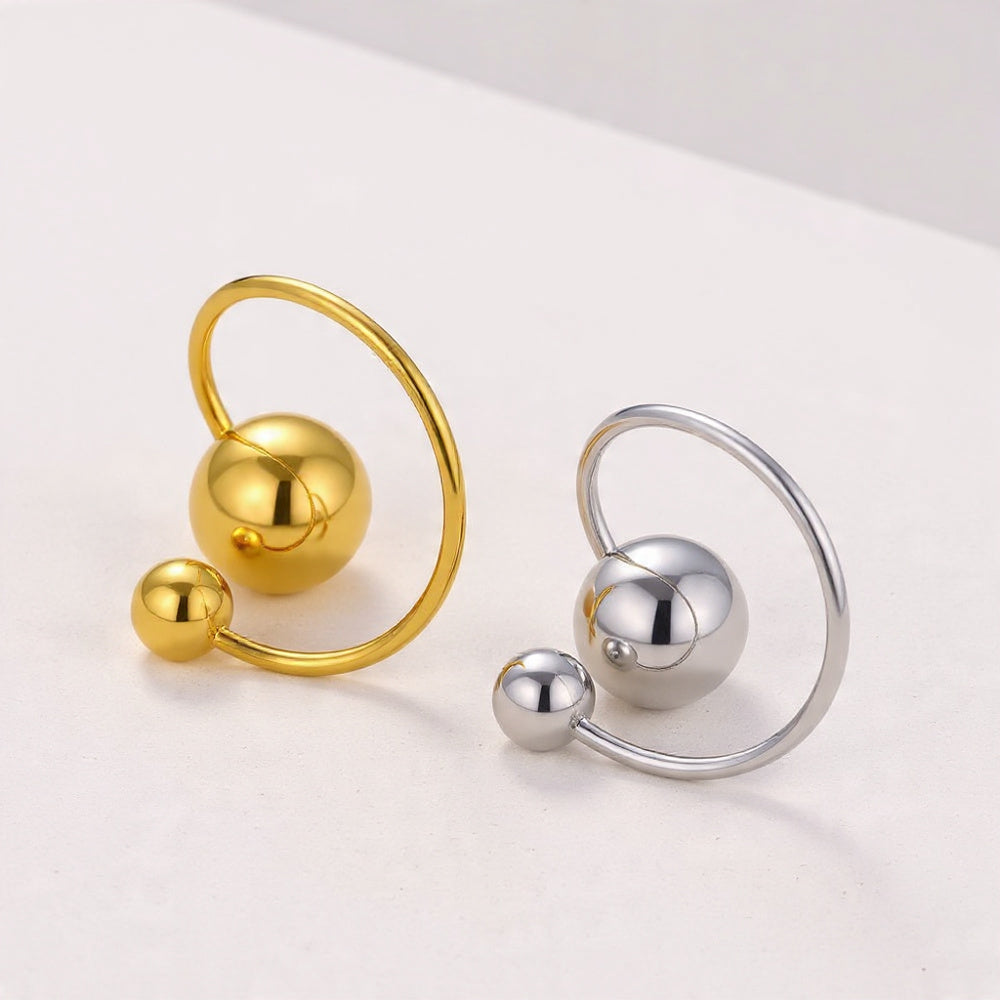 Premium Minimal Ball Ring (Gold/Silver)