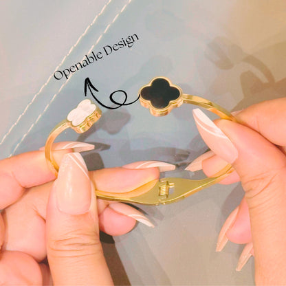 Clover Cuff Bracelet (Gold/Silver)